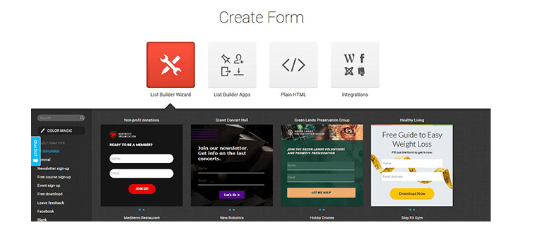 Sign-up forms