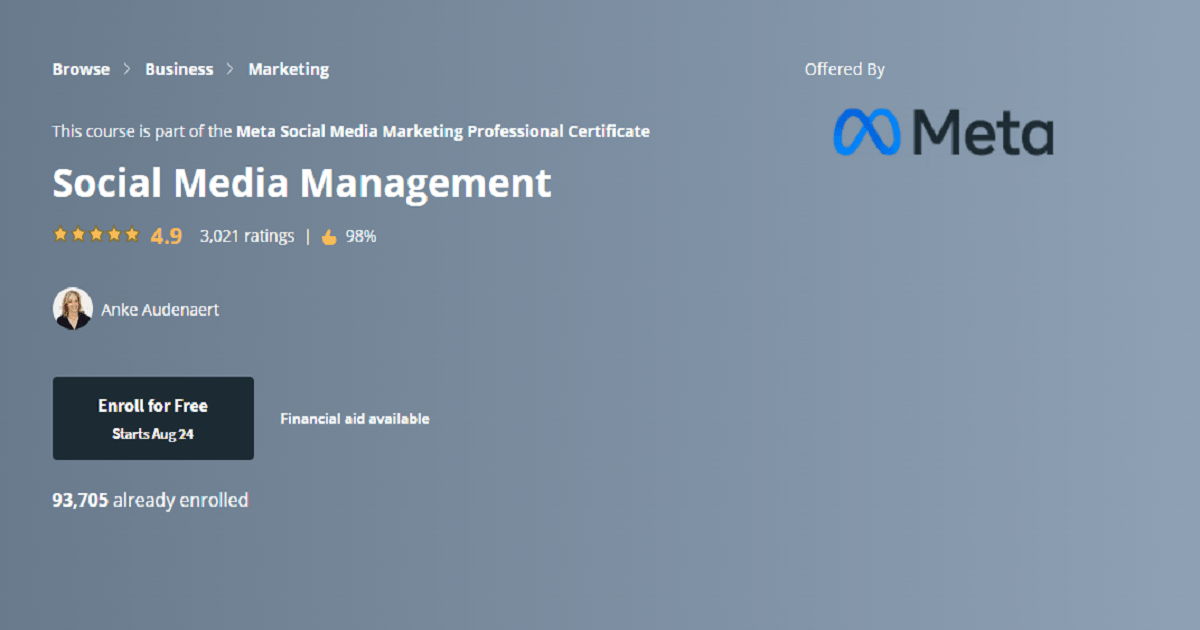 Best Online Courses for Social Media Marketing 