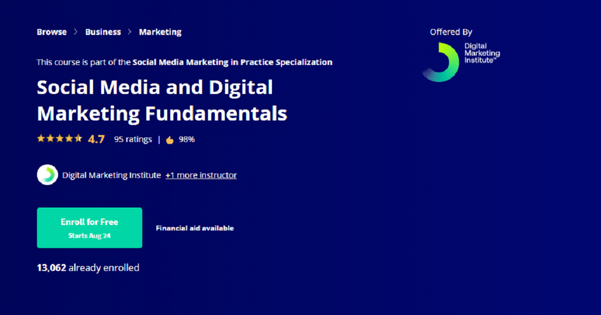 Best Online Courses for Social Media Marketing 
